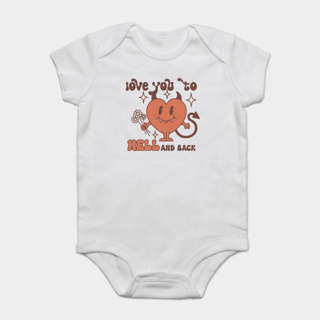 Cute Devil Heart Halloween Baby Bodysuit by TurnEffect